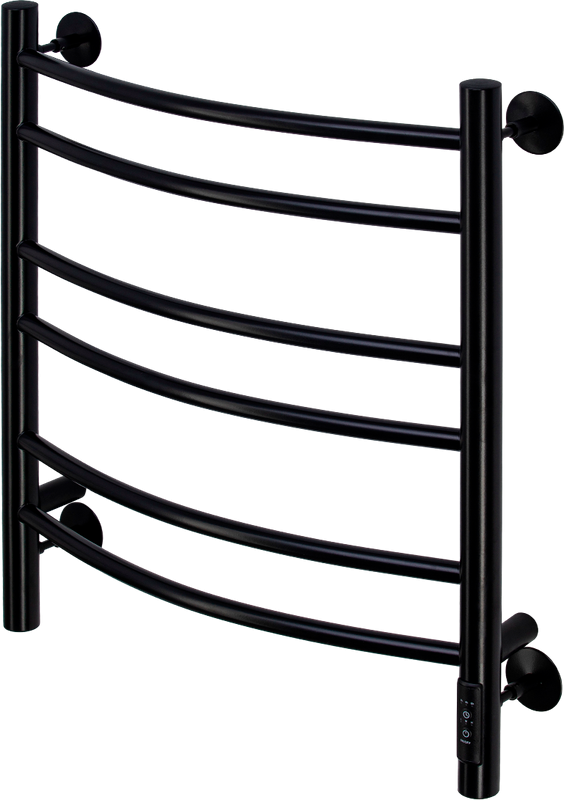 Полотенцесушитель электрический Comfysan Noumi EC-6 60x55 см, подключение справа, слева, матовый черный, лесенка, из стали