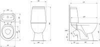 Унитаз-компакт напольный Rosa Сканди белый
