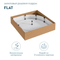 Поддон для душа 1MarKa Flat 1/4, 90х90 Поддон для душа 1MarKa Flat 1/4, 90х90