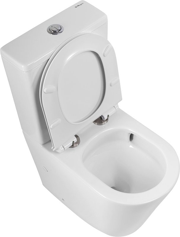 Унитаз-компакт напольный BelBagno Flay-r BB2149CP-TOR безободковый, крышка BB2111SC с микролифтом, бачок BB2149T