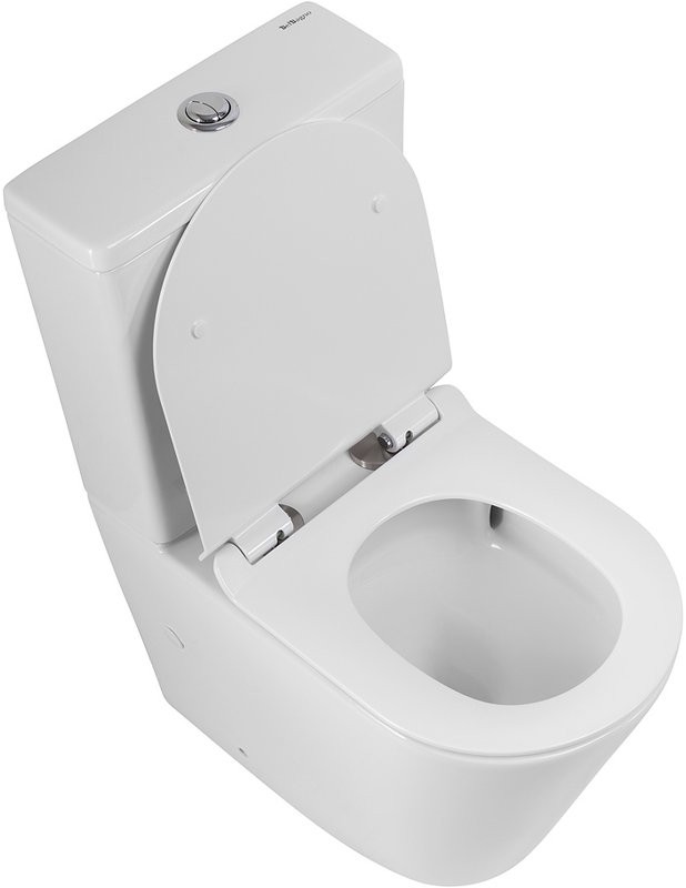 Унитаз-компакт напольный BelBagno Flay-r BB2149CP-TOR безободковый, крышка BB2111SC с микролифтом, бачок BB2149T