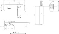 Смеситель для раковины Lemark Ursus LM7226BL С ВНУТРЕННЕЙ ЧАСТЬЮ
