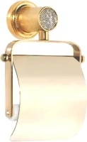 Набор Дозатор Boheme Royal Cristal Gold подвесной + Стакан Gold подвесной + Ершик Gold подвесной + Держатель Cold с крышкой