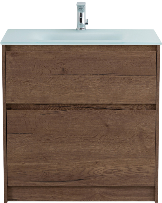 Тумба с раковиной BelBagno Kraft 80 напольная, rovere tabacco, раковина BB810/465-LV-VTR-BO