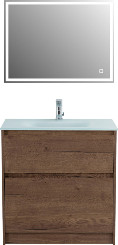 Тумба с раковиной BelBagno Kraft 80 напольная, rovere tabacco, раковина BB810/465-LV-VTR-BO