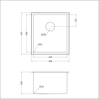 Мойка кухонная Emar PVD EMB-130 PVD Nano Golden