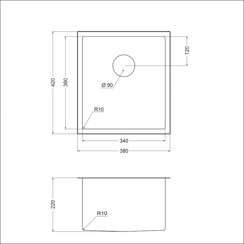 Мойка кухонная Emar PVD EMB-130 PVD Nano Golden