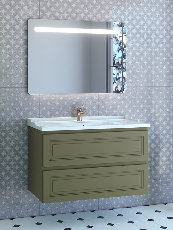 Мебель для ванной комнаты Caprigo Wales Смальти 100 олива