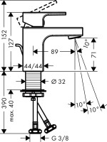 Смеситель для раковины Hansgrohe Vernis Shape 71566000 хром