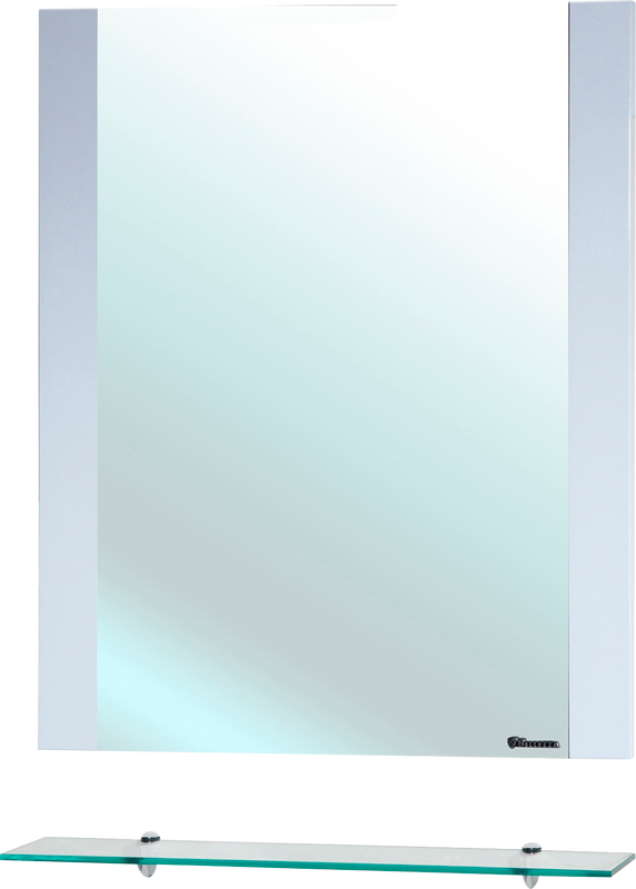 Зеркало Bellezza Рокко 80 белое, с полкой