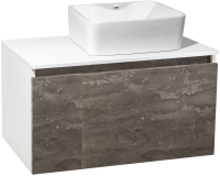 Мебель для ванной комнаты Runo Бари 80 железный камень, раковина Lavello 50