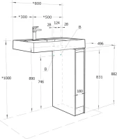 Мебель для ванной комнаты AQUATON Лондри 20 дуб кантри