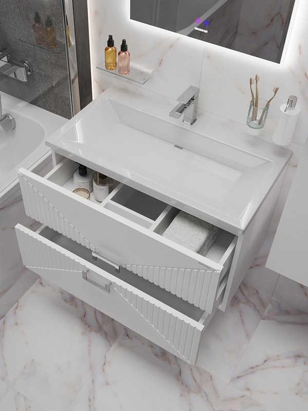 Мебель для ванной комнаты Grossman Луксор 80 матовая белая