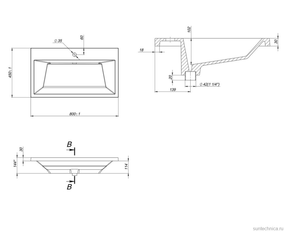 Мебель для ванной комнаты Grossman Луксор 80 матовая белая