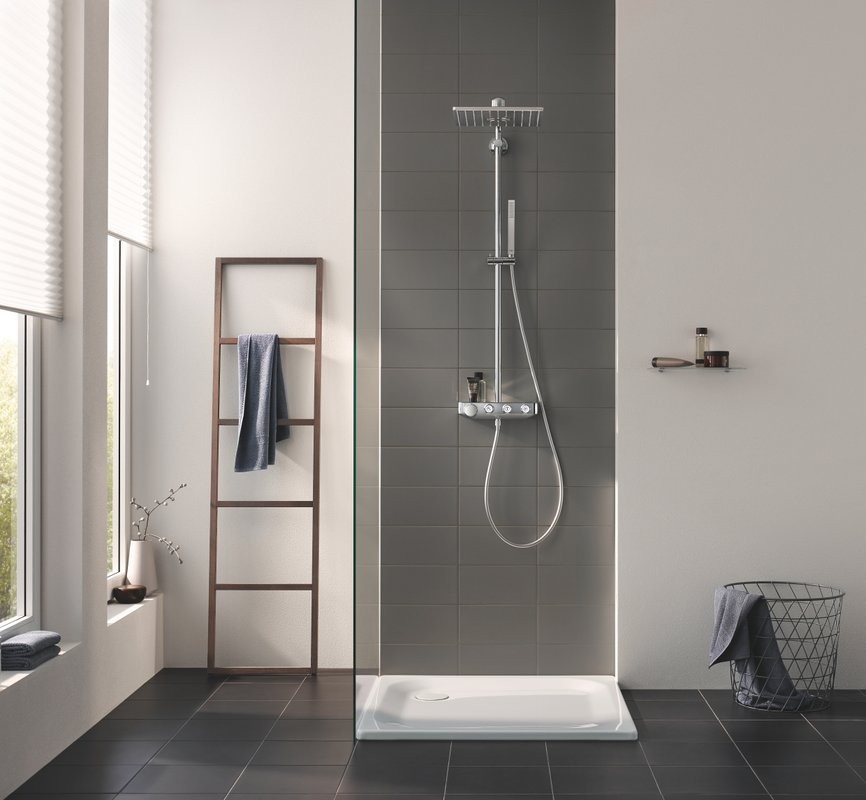Душевая стойка Grohe Euphoria SmartControl 310 Duo Cube 26508000 с термостатом