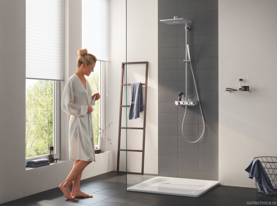 Душевая стойка Grohe Euphoria SmartControl 310 Duo Cube 26508000 с термостатом