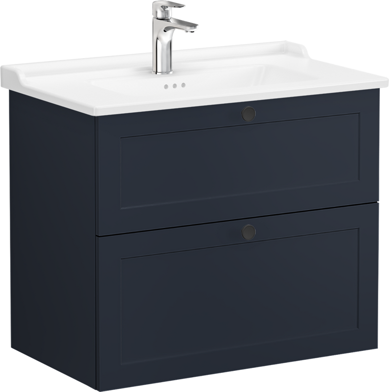 Тумба с раковиной VitrA Root Classic 80 темно-синий