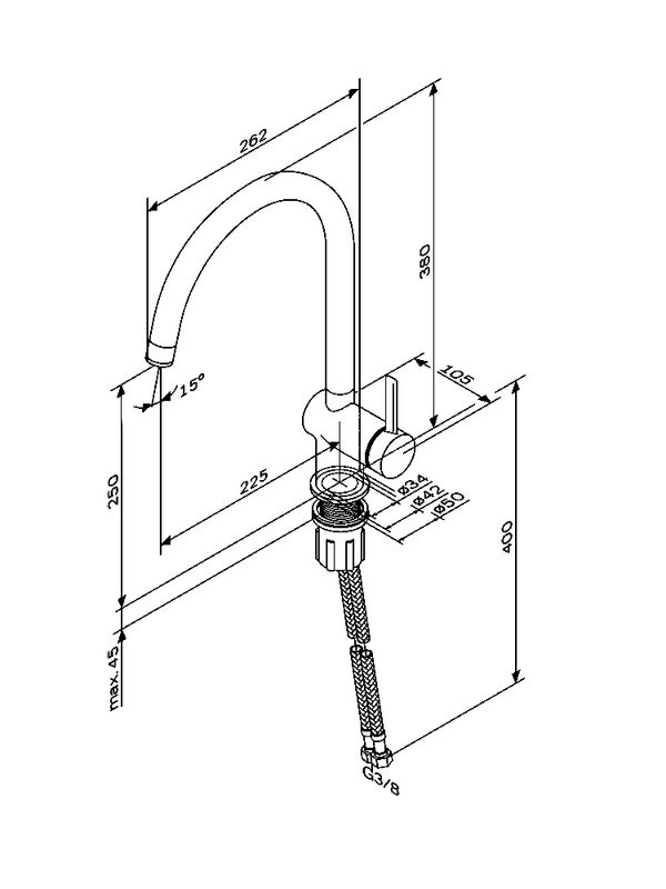 Смеситель для кухни AM.PM Func F8F07011 сатин