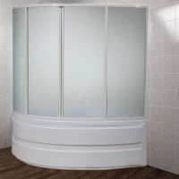 Шторка на ванну Bas Сагра, 4 ств., стекло