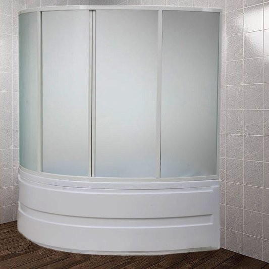 Шторка на ванну Bas Сагра, 4 ств., стекло