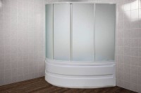 Шторка на ванну Bas Сагра, 4 ств., стекло