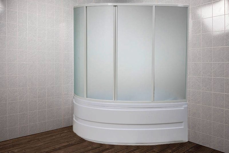 Шторка на ванну Bas Сагра, 4 ств., стекло