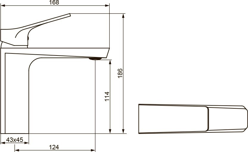 Смеситель для раковины Damixa Urban DX9502103 черный