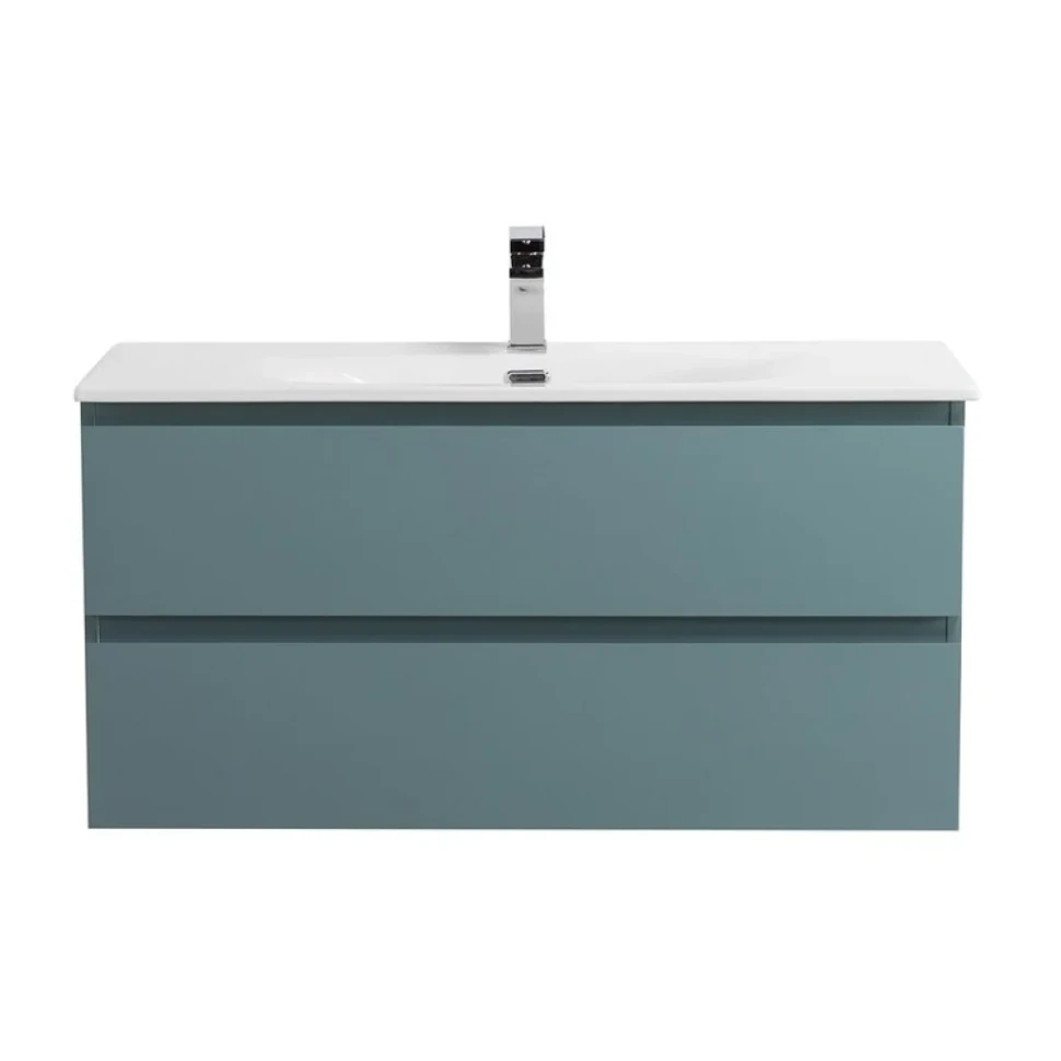 Тумба с раковиной BelBagno Kraft 100 подвесная, матовая голубая, раковина bb-8099-100