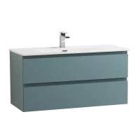 Тумба с раковиной BelBagno Kraft 100 подвесная, матовая голубая, раковина bb-8099-100