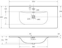 Тумба с раковиной BelBagno Kraft 100 подвесная, матовая голубая, раковина bb-8099-100