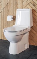 Унитаз-компакт напольный Sanita luxe Next Slim c микролифтом, белый
