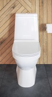 Унитаз-компакт напольный Sanita luxe Next Slim c микролифтом, белый