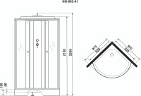 Душевая кабина Niagara NG-902-01 х220 100х100 с сиденьем, без бани