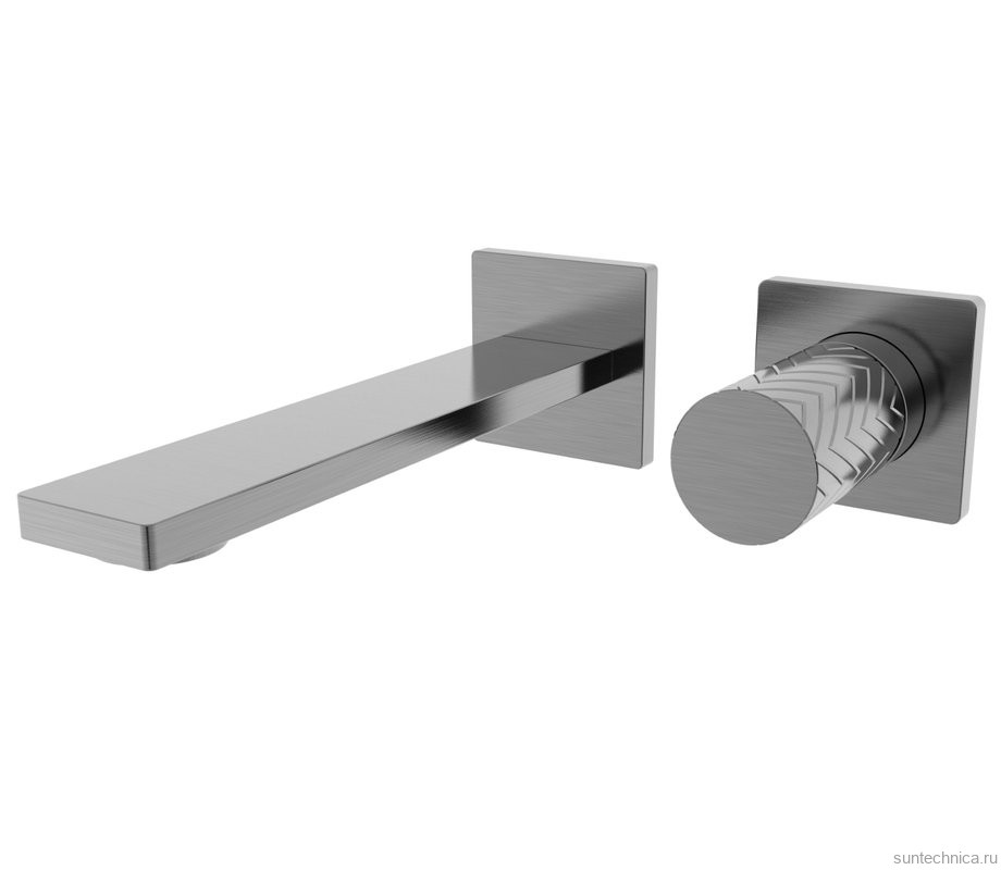 Смеситель для раковины Vincea Альто VBFW-6AL1GM С ВНУТРЕННЕЙ ЧАСТЬЮ, вороненая сталь