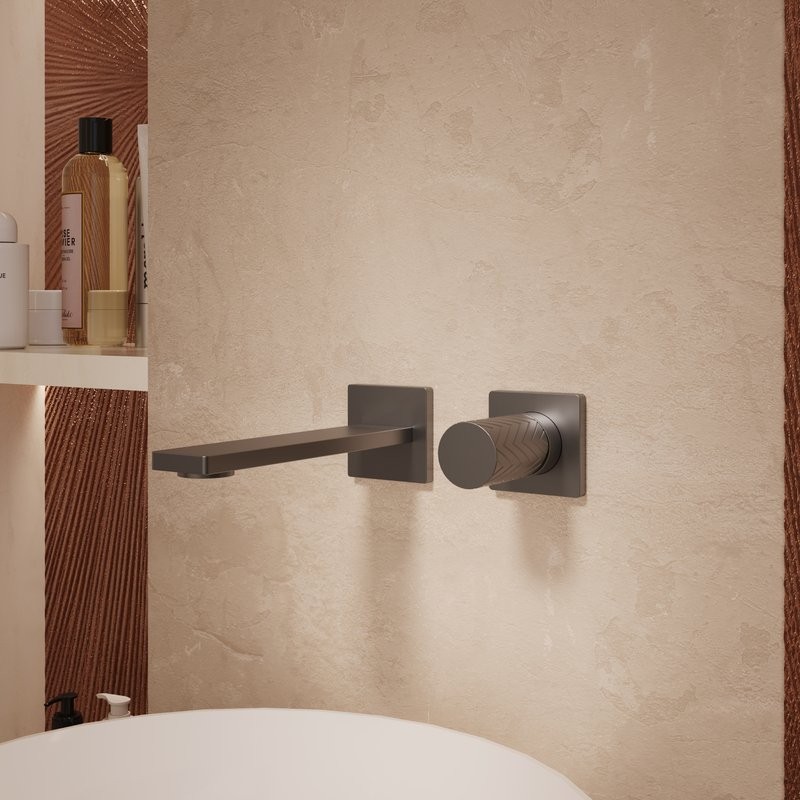 Смеситель для раковины Vincea Альто VBFW-6AL1GM С ВНУТРЕННЕЙ ЧАСТЬЮ, вороненая сталь