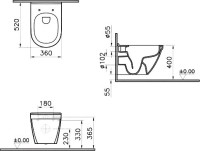 Комплект VitrA S50 9003B003-7201 кнопка хром