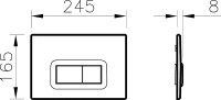 Комплект VitrA S50 9003B003-7201 кнопка хром