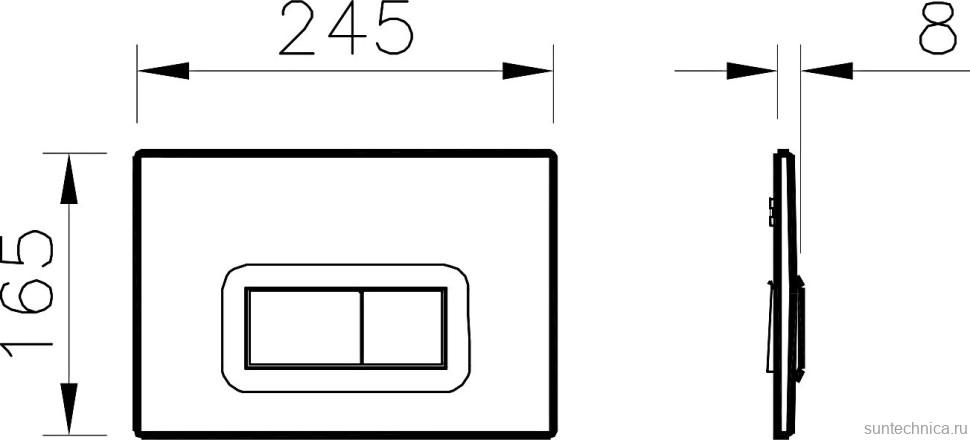 Комплект VitrA S50 9003B003-7201 кнопка хром