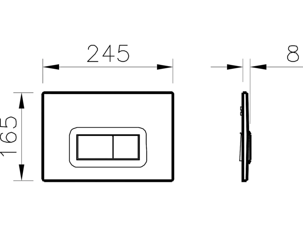 Комплект VitrA S50 9003B003-7201 кнопка хром