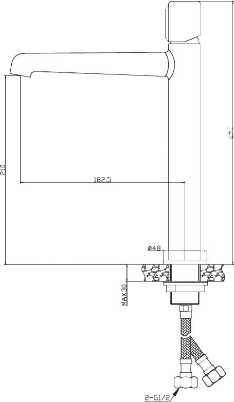 Смеситель для раковины BelBagno Uno LMC ORO W0