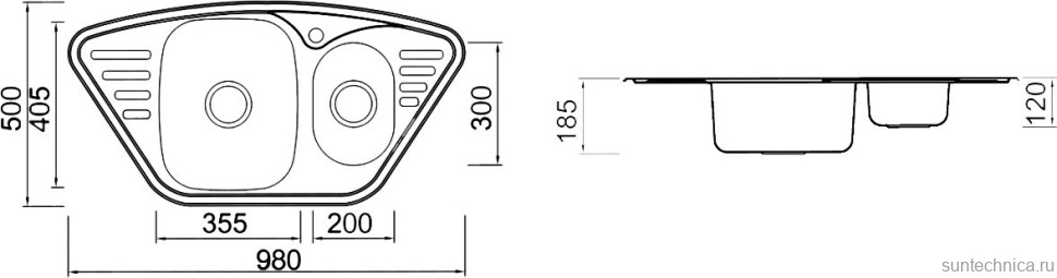 Мойка кухонная Seaman Eco Wien SWT-9850B