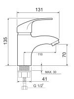 Смеситель для раковины РМС SL85 001F Смеситель для раковины РМС SL85 001F