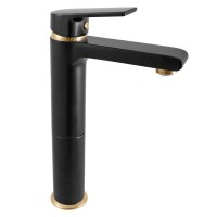 Смеситель для раковины Rav Slezak Colorado CO130.5CMATZ черный матовый, золото