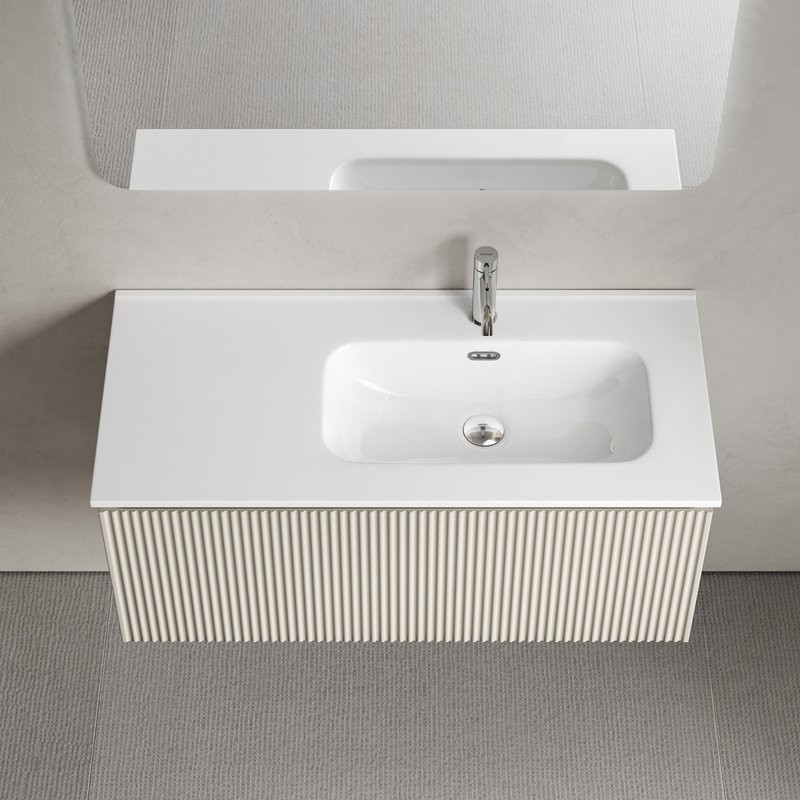 Тумба с раковиной Sancos Snob R 1.0 100 R beige soft