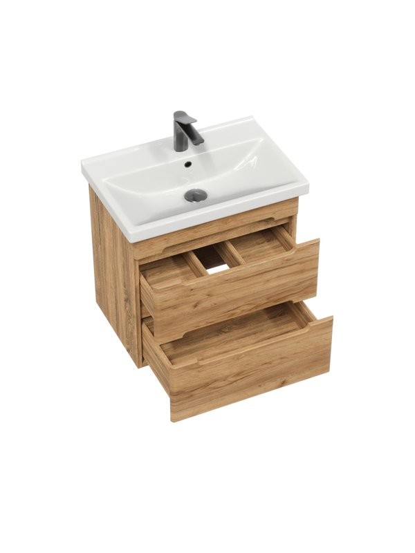 Тумба с раковиной SanStar Diva 60 подвесная, Gold Kraft, раковина Fest 60