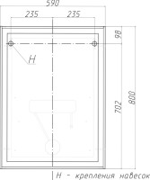 Мебель для ванной комнаты STWORKI Ольтен 60 белая, дуб сонома , подвесная (комплект, гарнитур)