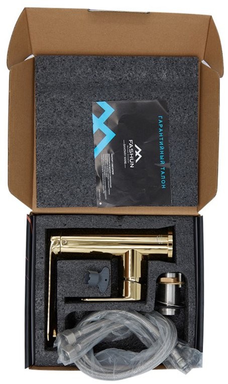 Смеситель для раковины Fashun A8885-35 золото