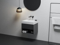 Тумба с раковиной Ravak Lite SD 60 матовая черная Тумба с раковиной Ravak Lite SD 60 матовая черная