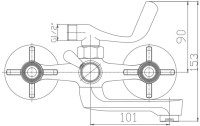 Смеситель для ванны с душем Haiba HB24 HB3024