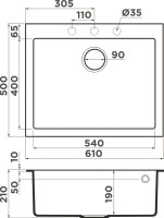 Комплект Мойка Omoikiri Bosen 61A-WH белая + Измельчитель Nagare slim 500